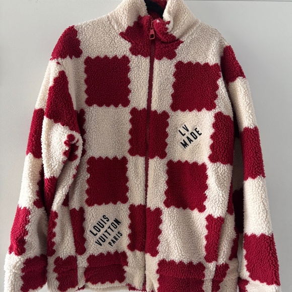 Louis Vuitton fleece (red/cream) - Picture 1 of 4